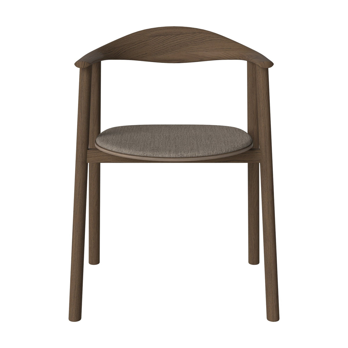 Bolia Swing eetkamerstoel gestoffeerd canyon - weefsel, grey brown, donker geolied eiken, 02-103-11_00260