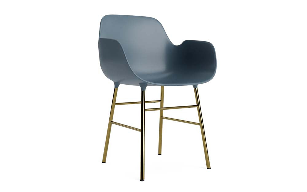 Normann Copenhagen - Form eetkamerstoel met arm messing (set van 2)