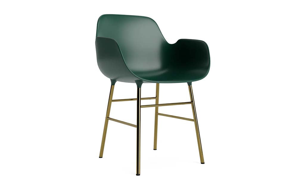 Normann Copenhagen - Form eetkamerstoel met arm messing (set van 2)