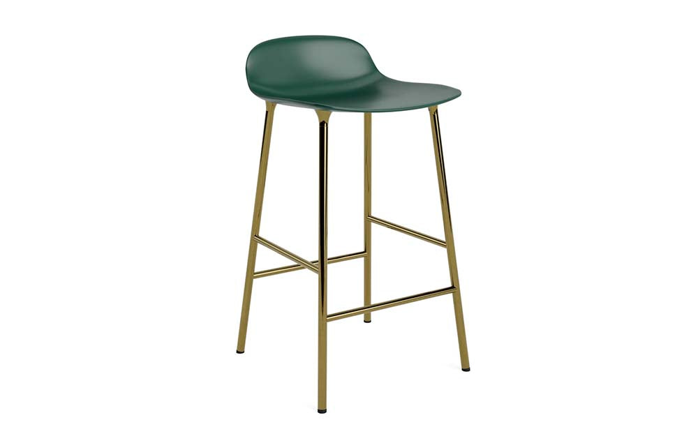 Normann Copenhagen - Form barkruk 65 cm messing (set van 2)