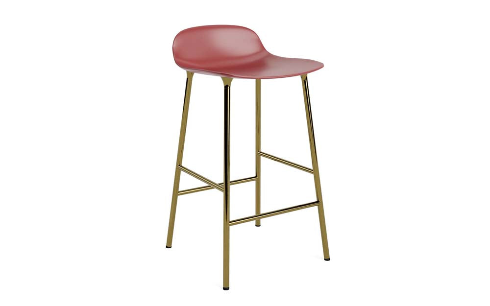 Normann Copenhagen - Form barkruk 65 cm messing (set van 2)