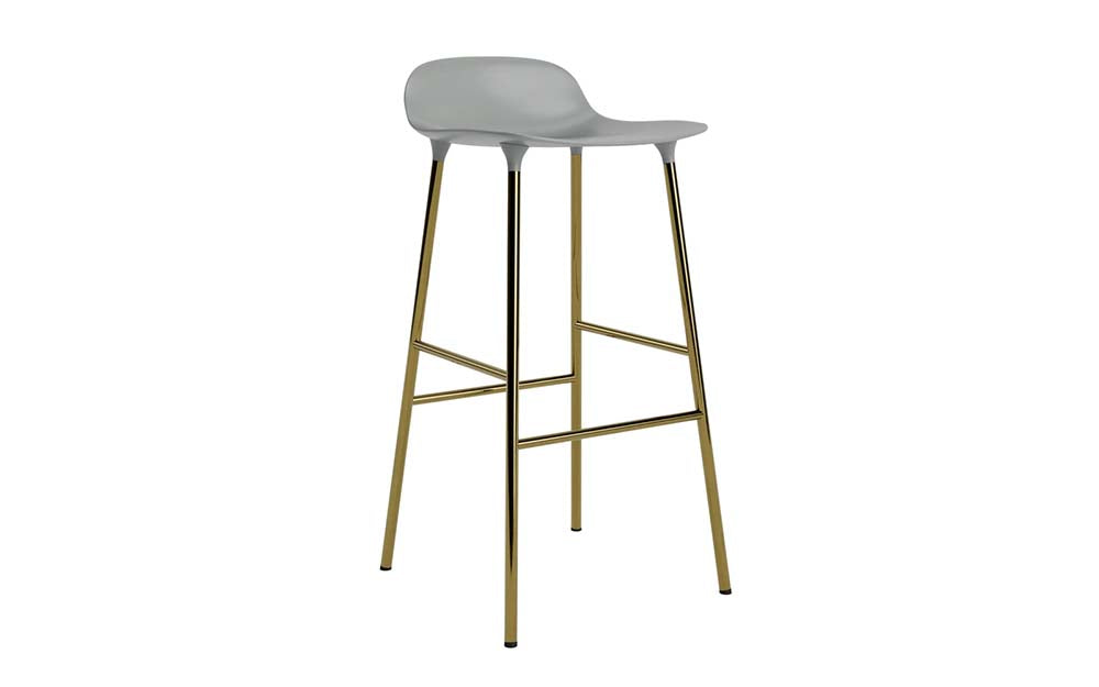 Normann Copenhagen - Form barkruk 75 cm messing (set van 2)
