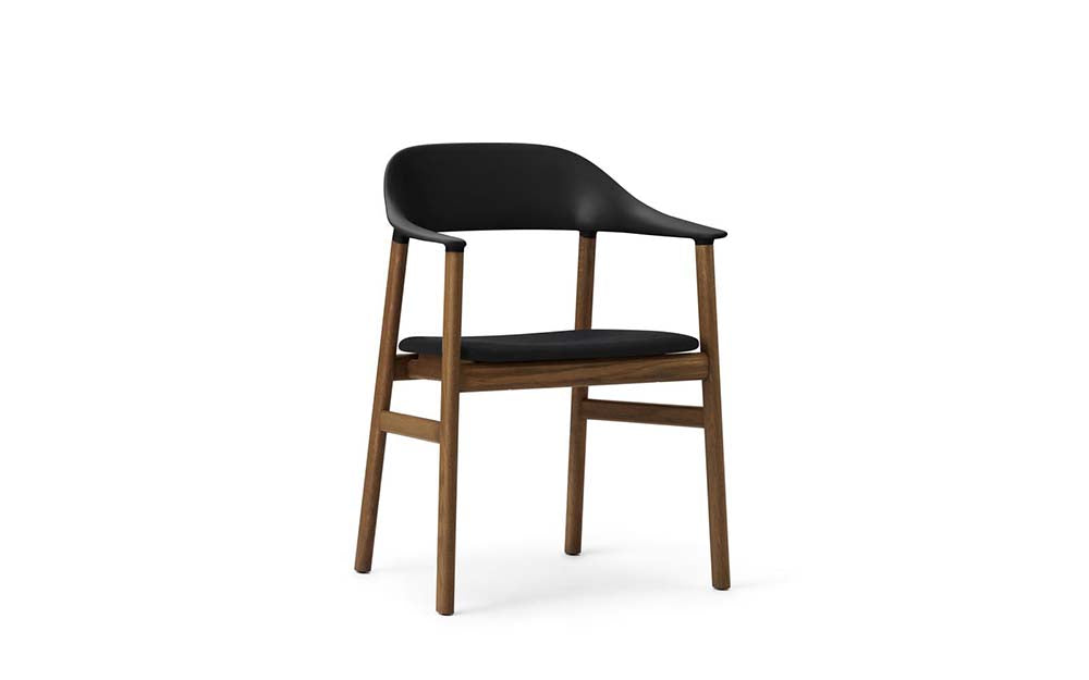 Normann Copenhagen - Herit eetkamerstoel arm gestoffeerd eiken smoked (set van 2)