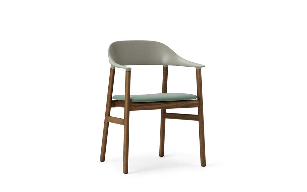 Normann Copenhagen - Herit eetkamerstoel arm gestoffeerd eiken smoked (set van 2)