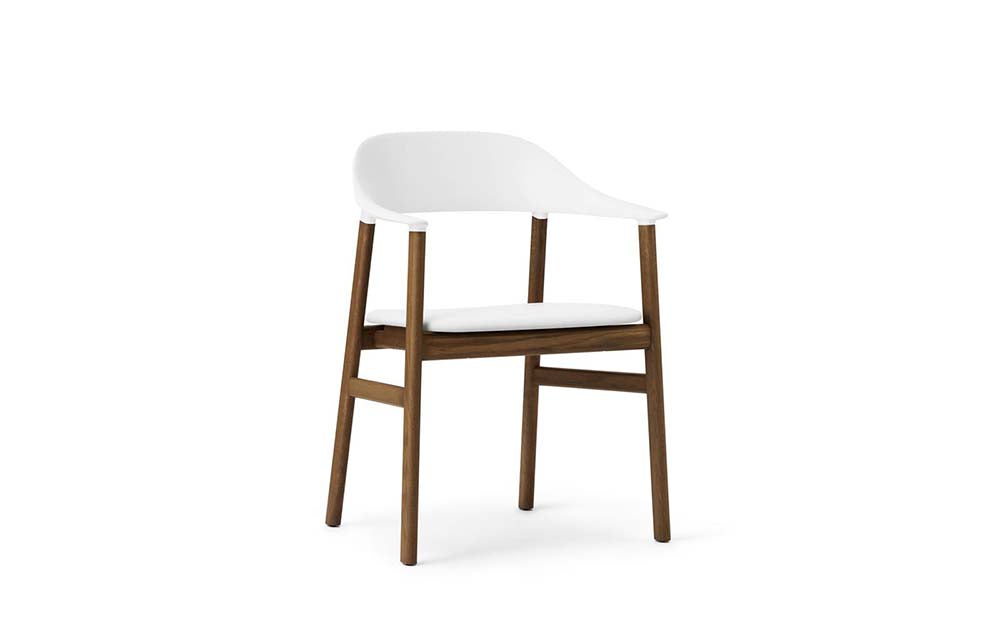 Normann Copenhagen - Herit eetkamerstoel arm gestoffeerd eiken smoked (set van 2)