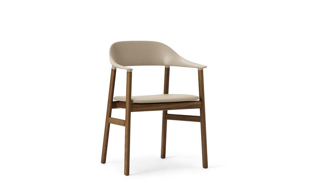 Normann Copenhagen - Herit eetkamerstoel arm gestoffeerd eiken smoked (set van 2)