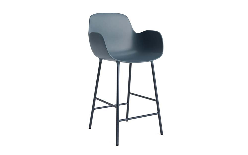 Normann Copenhagen - Form barstoel arm 65 cm staal (set van 2)