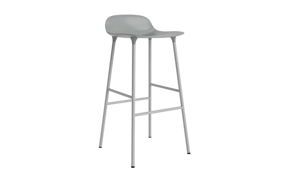 Normann Copenhagen - Form barkruk 75 cm staal (set van 2)