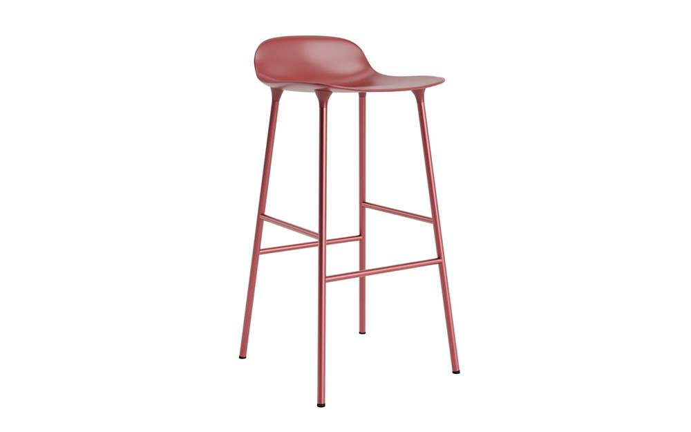 Normann Copenhagen - Form barkruk 75 cm staal (set van 2)