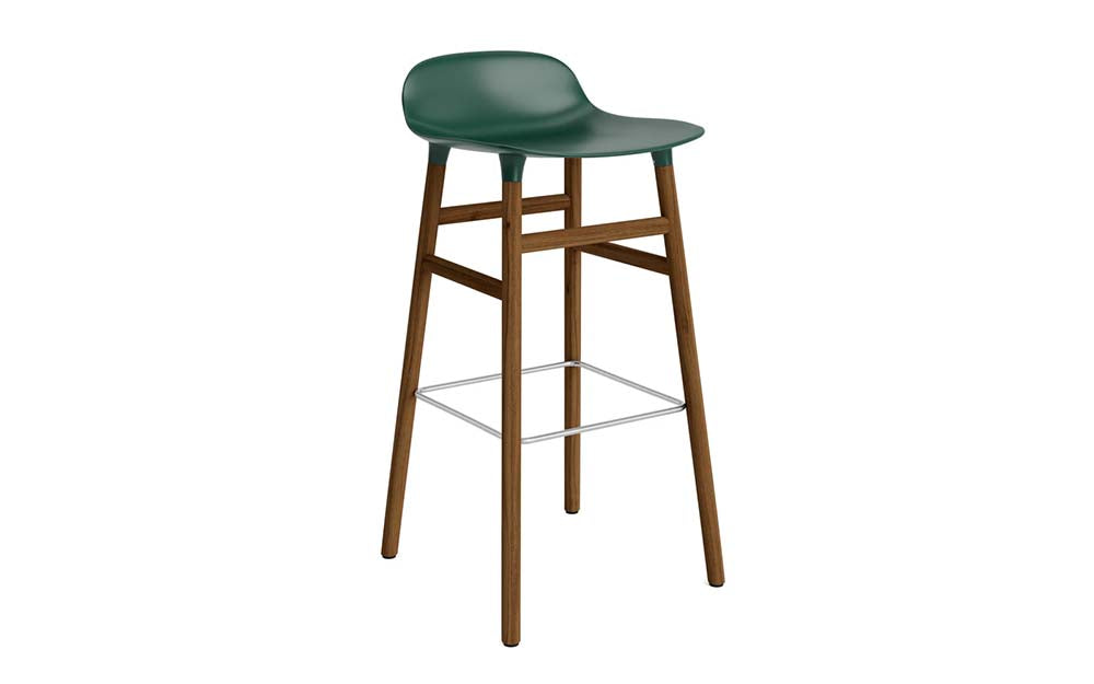 Normann Copenhagen - Form barkruk 75 cm walnoot (set van 2)