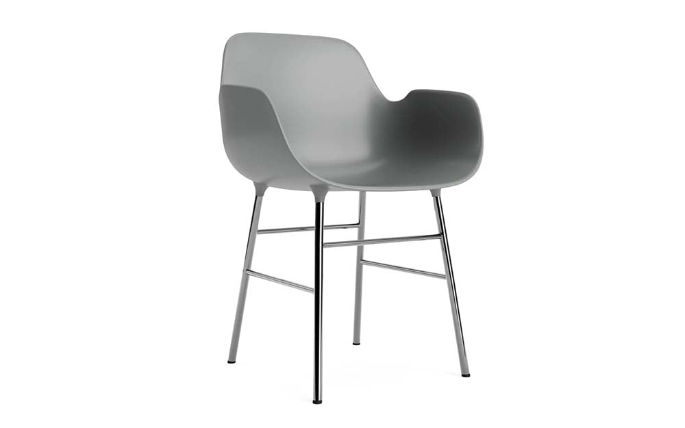 Normann Copenhagen - Form eetkamerstoel met arm chroom (set van 2)