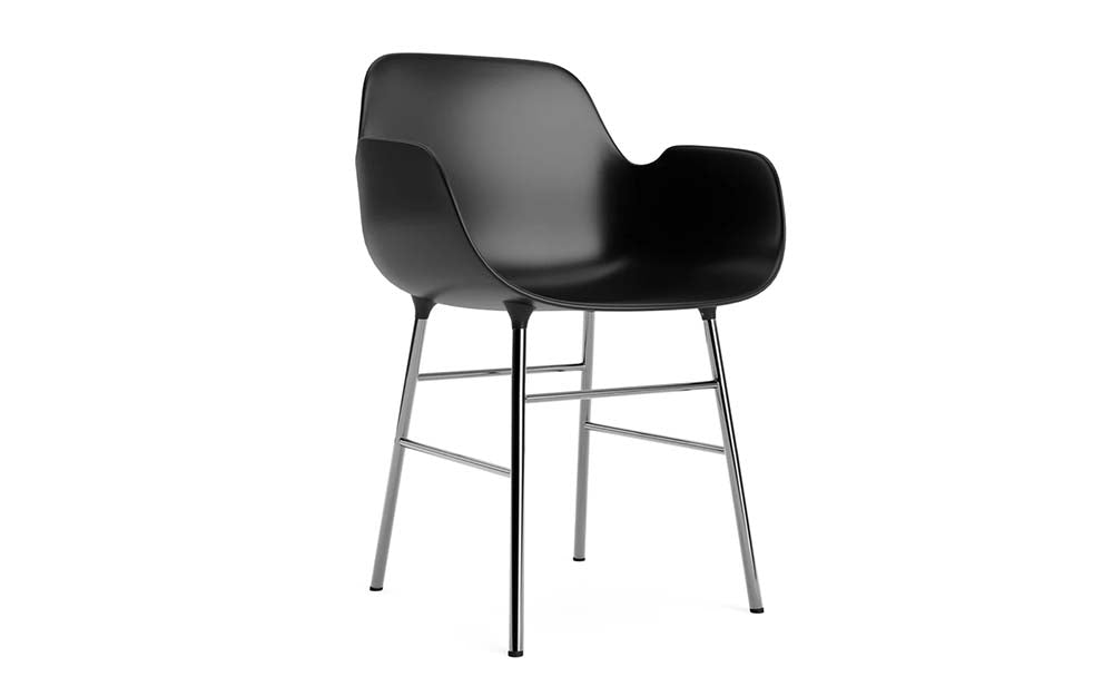 Normann Copenhagen - Form eetkamerstoel met arm chroom (set van 2)