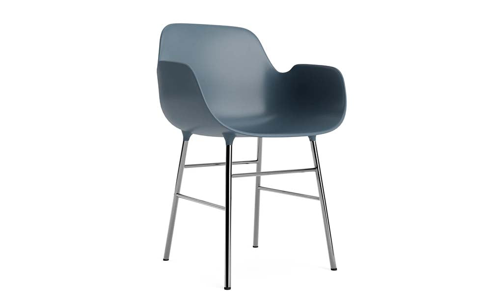 Normann Copenhagen - Form eetkamerstoel met arm chroom (set van 2)