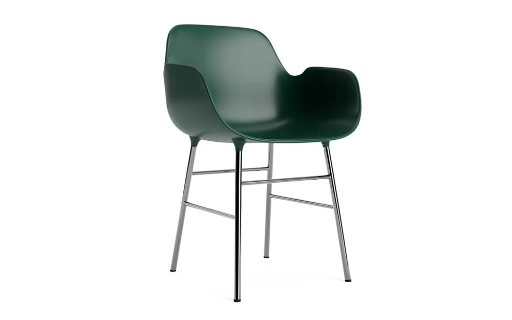 Normann Copenhagen - Form eetkamerstoel met arm chroom (set van 2)