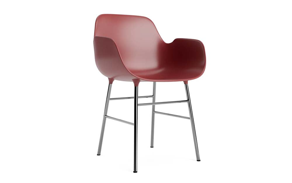 Normann Copenhagen - Form eetkamerstoel met arm chroom (set van 2)