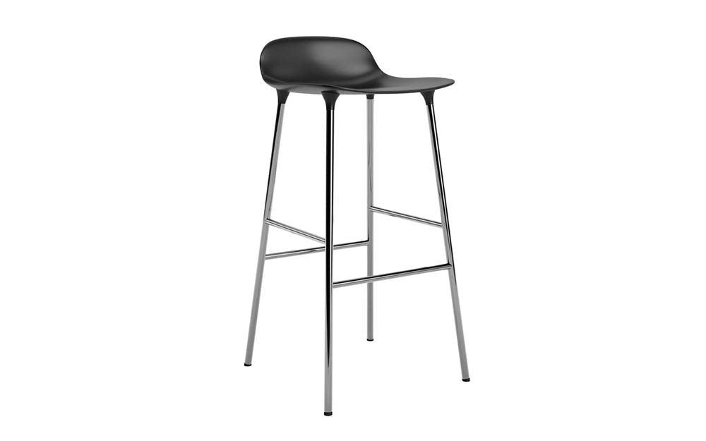 Normann Copenhagen - Form barkruk 75 cm chroom (set van 2)