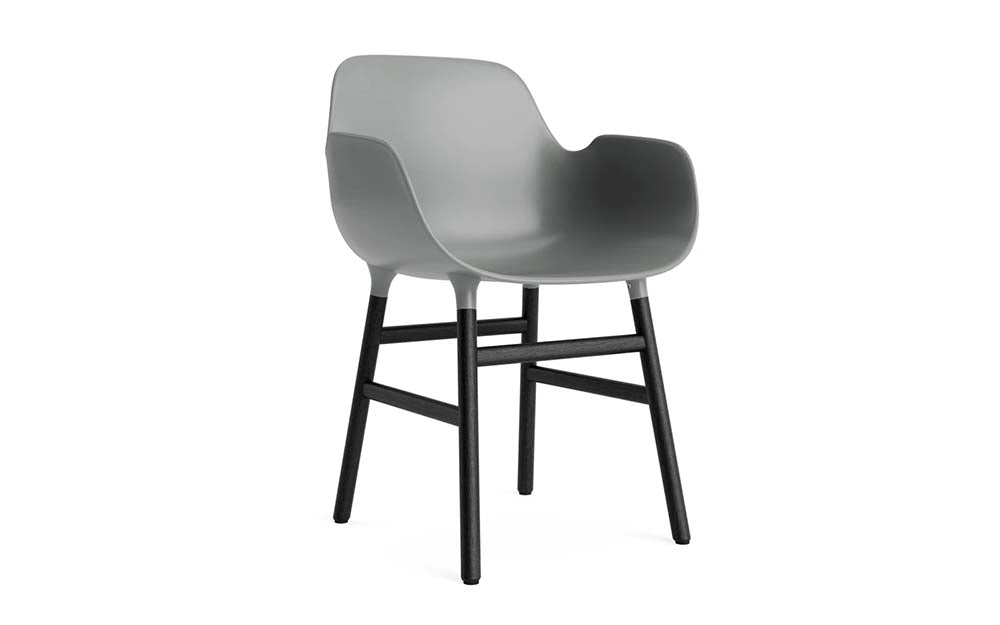 Normann Copenhagen - Form eetkamerstoel met arm eiken zwart (set van 2)