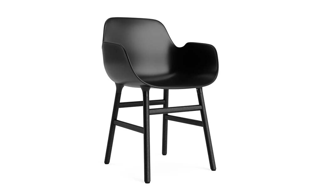 Normann Copenhagen - Form eetkamerstoel met arm eiken zwart (set van 2)