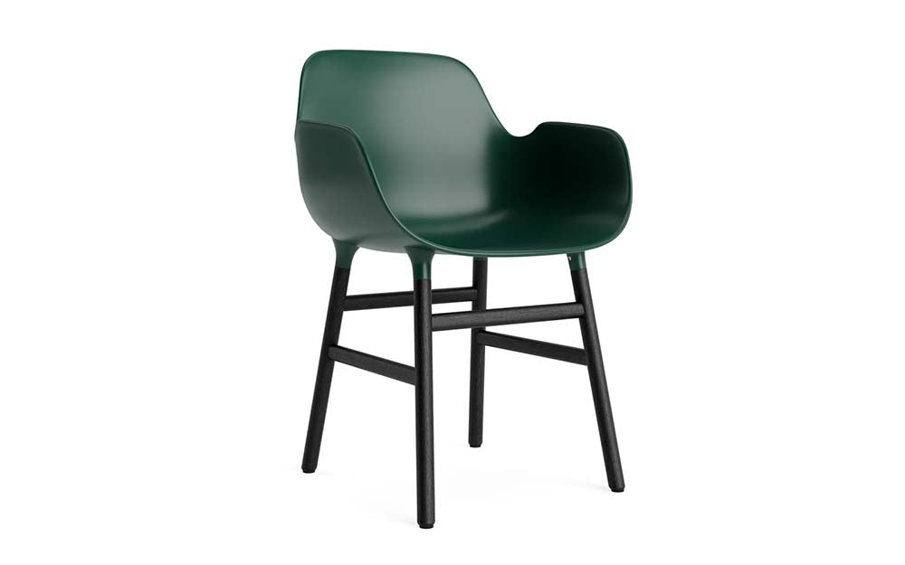 Normann Copenhagen - Form eetkamerstoel met arm eiken zwart (set van 2)