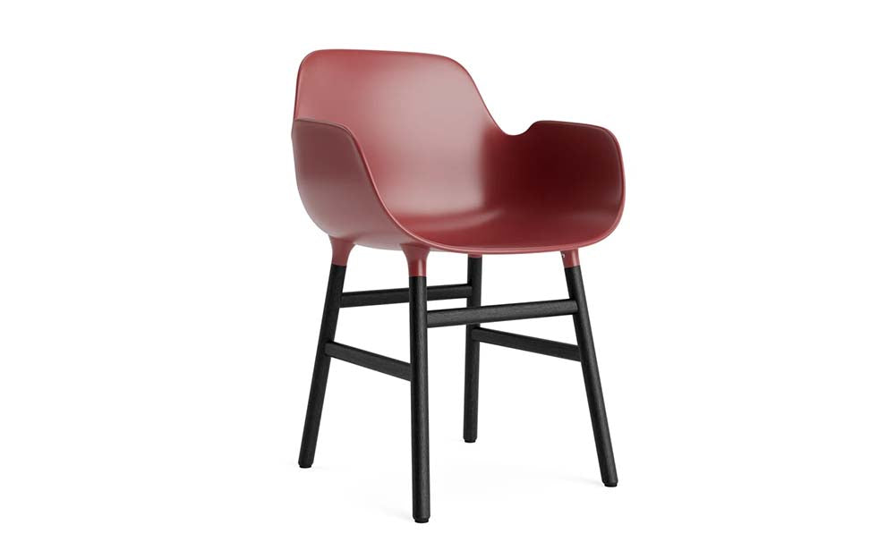 Normann Copenhagen - Form eetkamerstoel met arm eiken zwart (set van 2)
