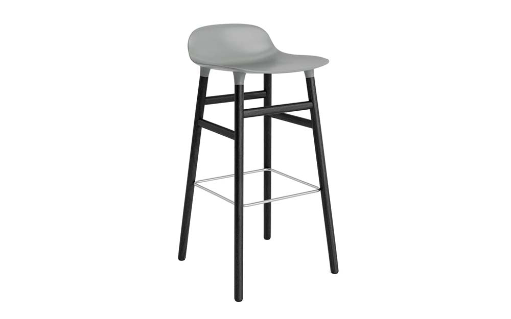 Normann Copenhagen - Form barkruk 75 cm eiken zwart (set van 2)