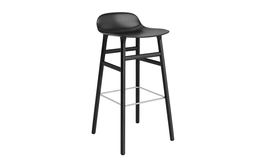 Normann Copenhagen - Form barkruk 75 cm eiken zwart (set van 2)