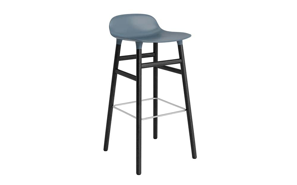 Normann Copenhagen - Form barkruk 75 cm eiken zwart (set van 2)