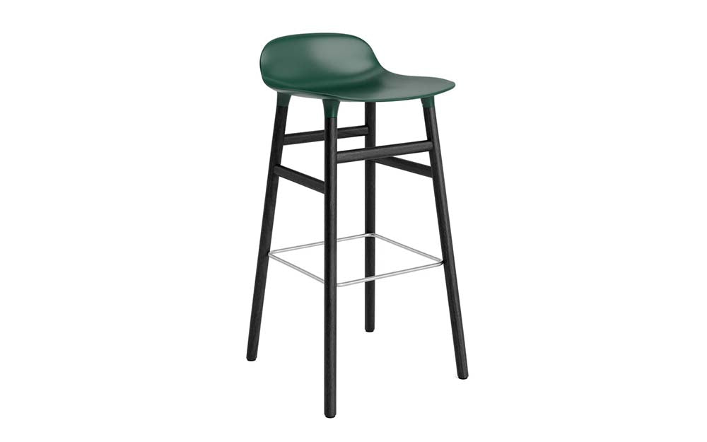 Normann Copenhagen - Form barkruk 75 cm eiken zwart (set van 2)