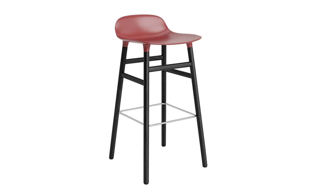 Normann Copenhagen - Form barkruk 75 cm eiken zwart (set van 2)