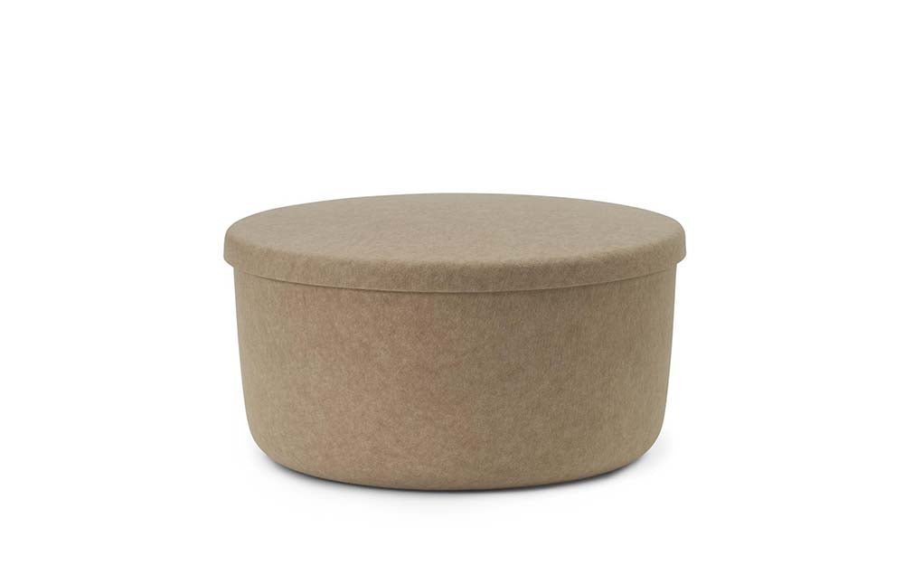 Normann Copenhagen - Hide poef opberger large