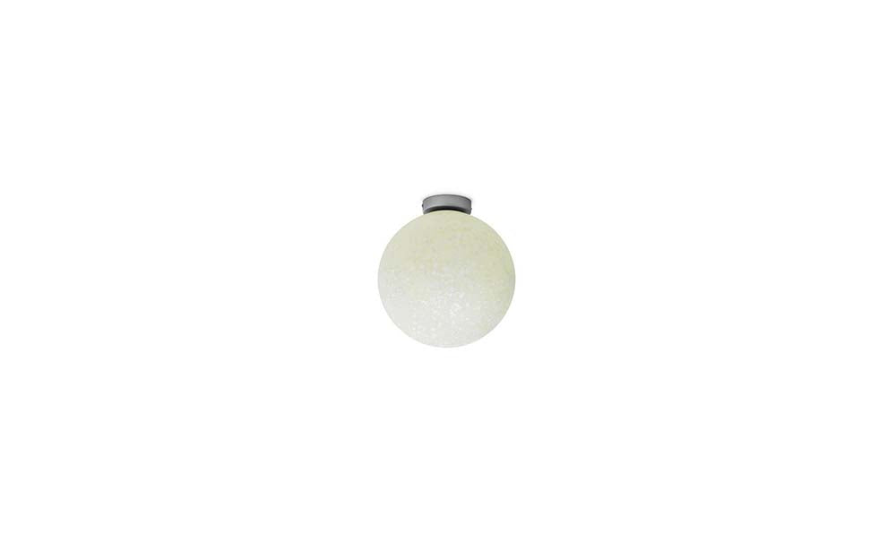 Witte industriële afvalhanglamp van polyethyleen en staal.