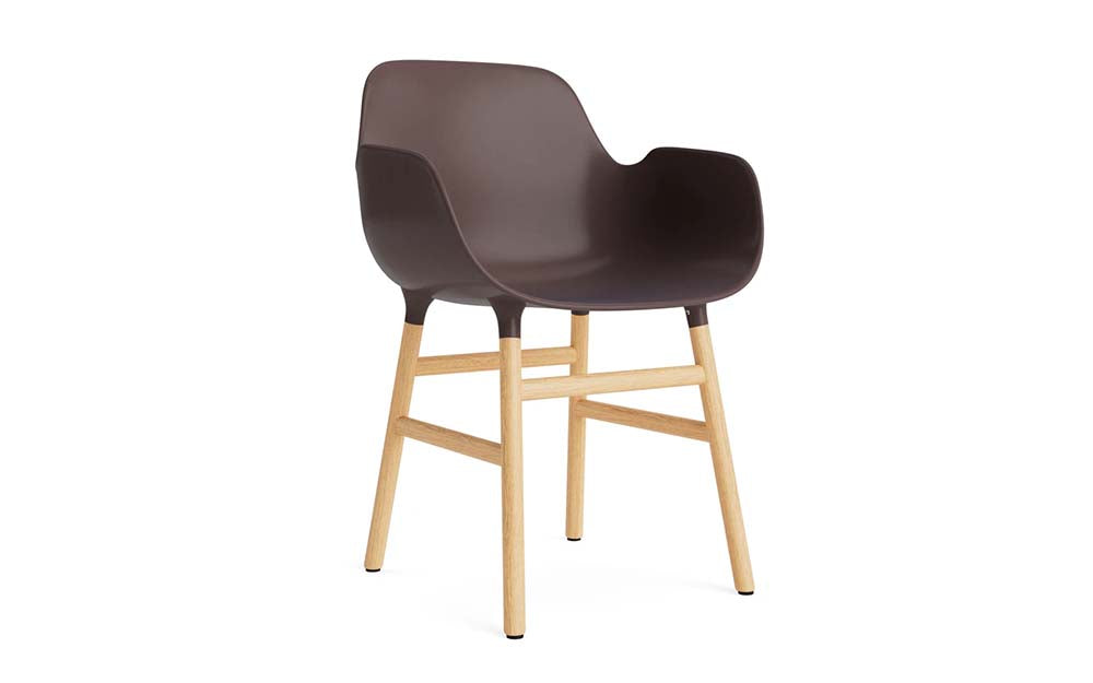 Normann Copenhagen - Form eetkamerstoel met arm eiken (set van 2)