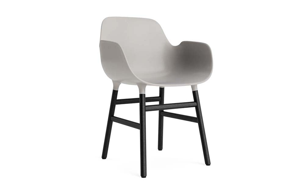 Normann Copenhagen - Form eetkamerstoel met arm eiken zwart (set van 2)
