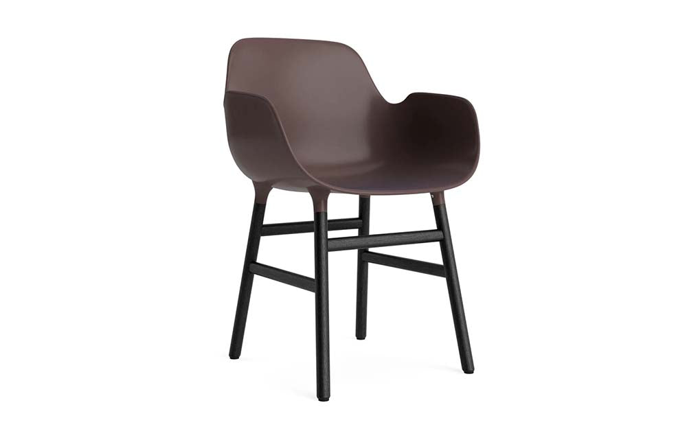 Normann Copenhagen - Form eetkamerstoel met arm eiken zwart (set van 2)
