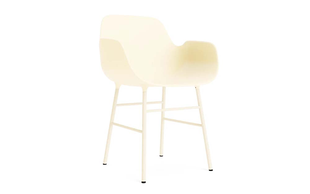 Normann Copenhagen - Form eetkamerstoel met arm staal (set van 2)