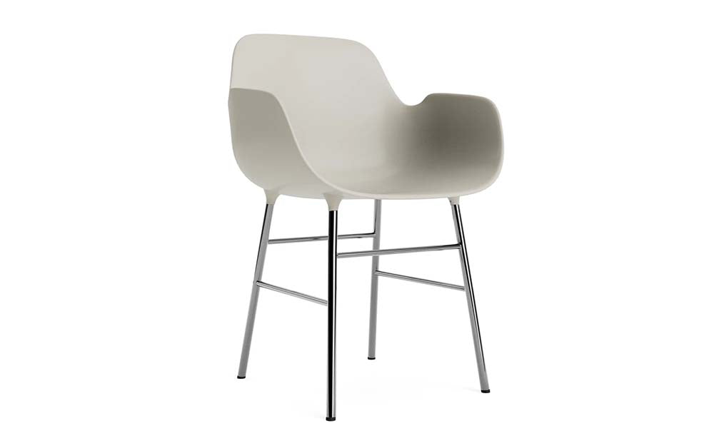 Normann Copenhagen - Form eetkamerstoel met arm chroom (set van 2)