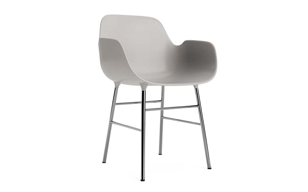 Normann Copenhagen - Form eetkamerstoel met arm chroom (set van 2)