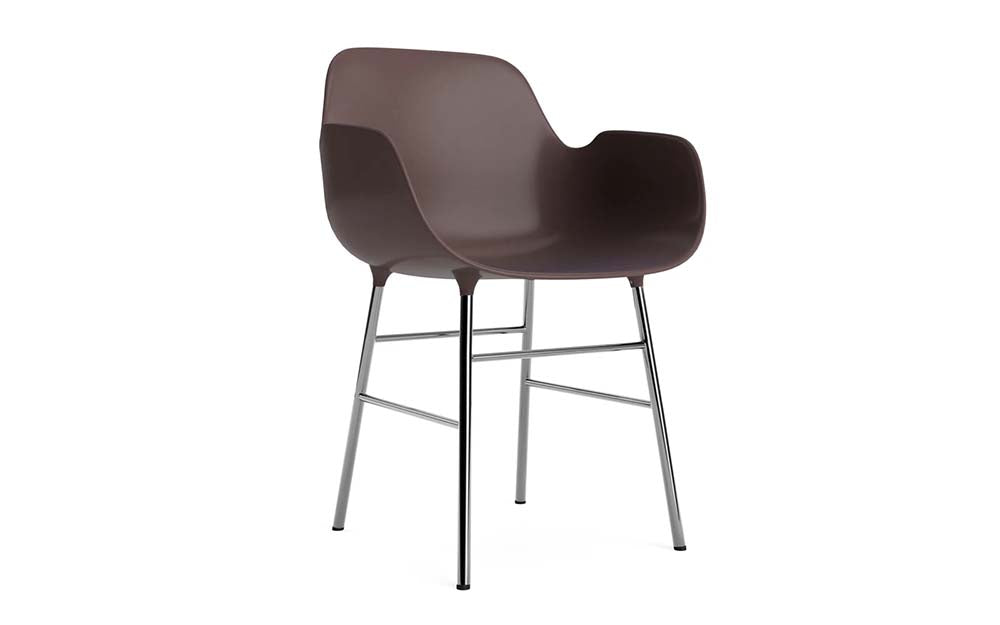 Normann Copenhagen - Form eetkamerstoel met arm chroom (set van 2)
