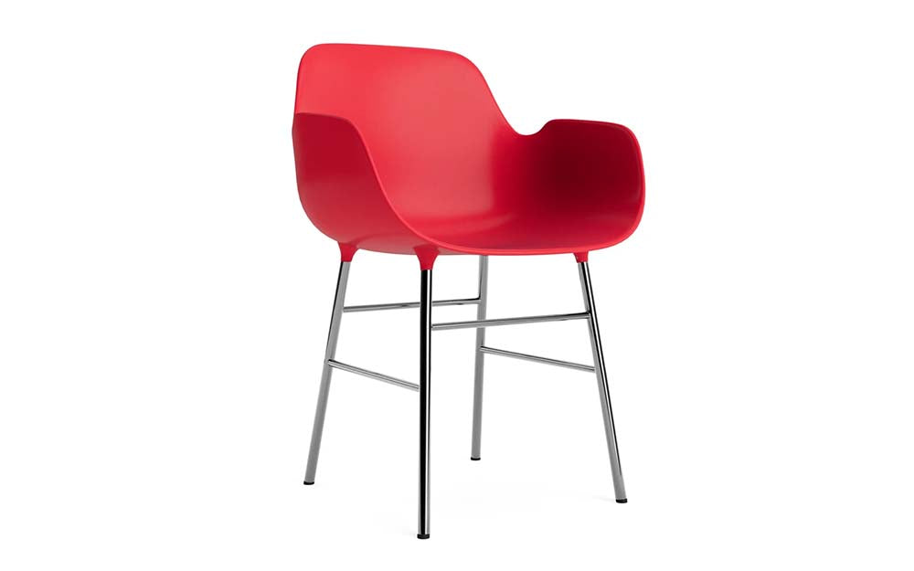 Normann Copenhagen - Form eetkamerstoel met arm chroom (set van 2)