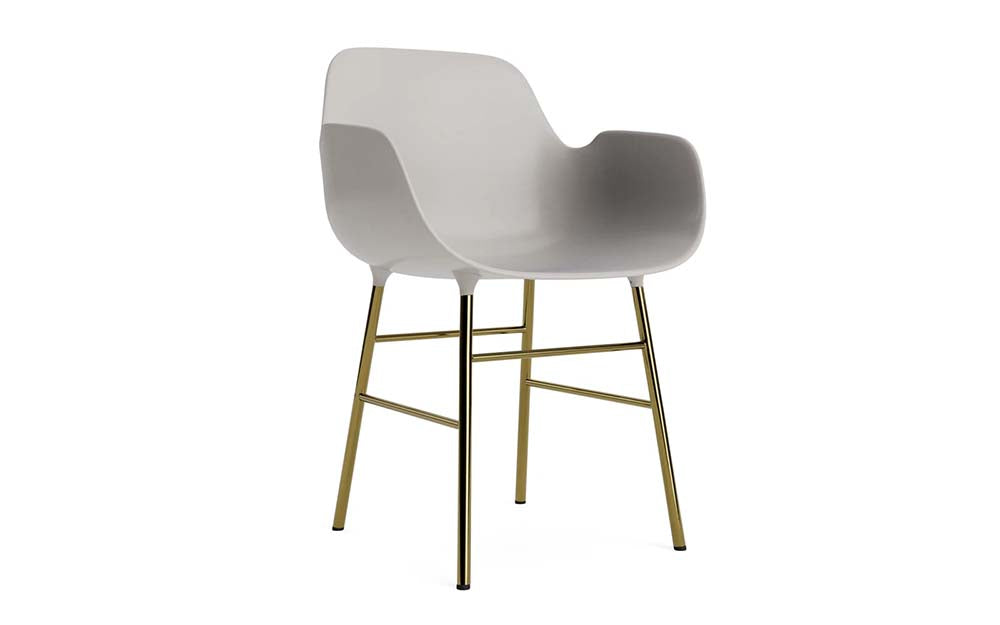 Normann Copenhagen - Form eetkamerstoel met arm messing (set van 2)