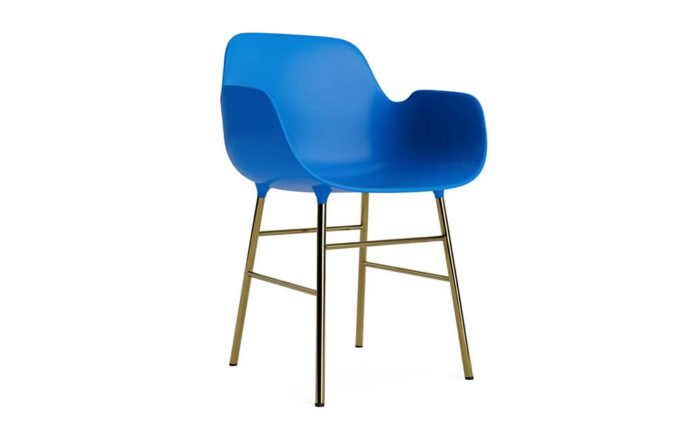 Normann Copenhagen - Form eetkamerstoel met arm messing (set van 2)