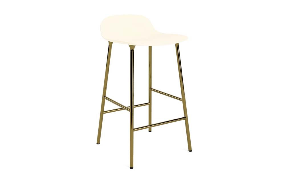 Normann Copenhagen - Form barkruk 65 cm messing (set van 2)
