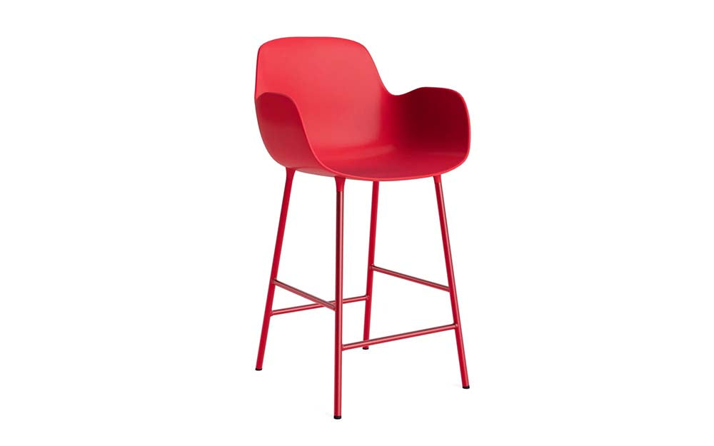 Normann Copenhagen - Form barstoel arm 65 cm staal (set van 2)