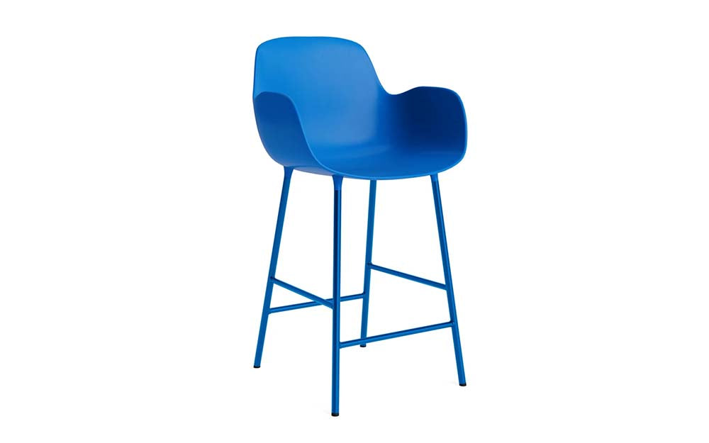 Normann Copenhagen - Form barstoel arm 65 cm staal (set van 2)