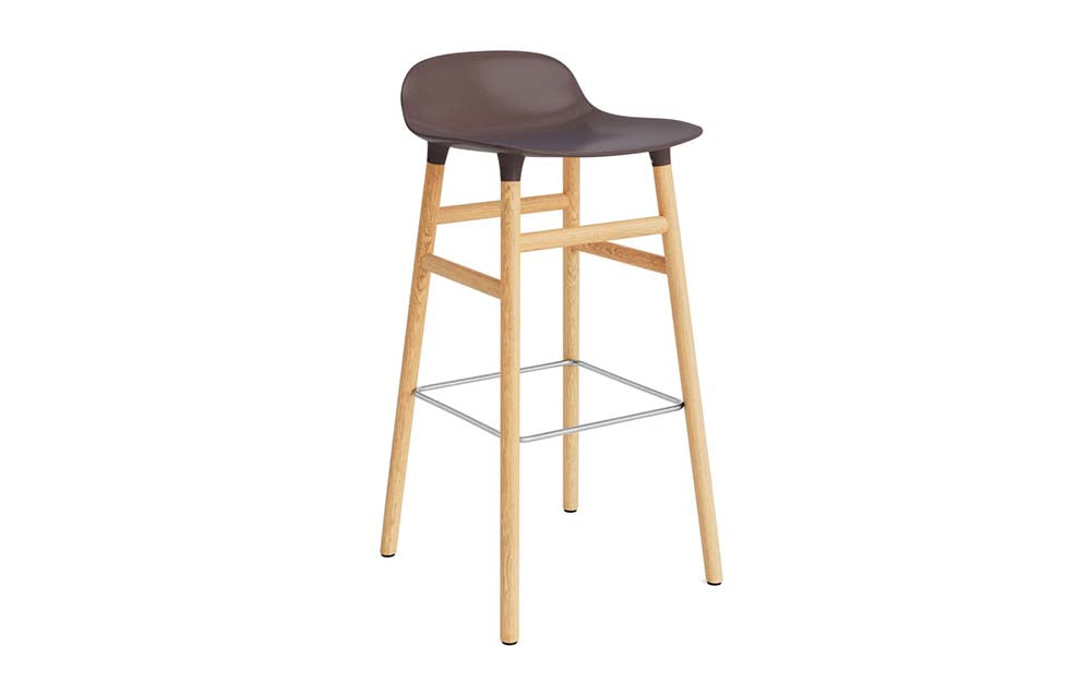 Normann Copenhagen - Form barkruk 75 cm eiken (set van 2)