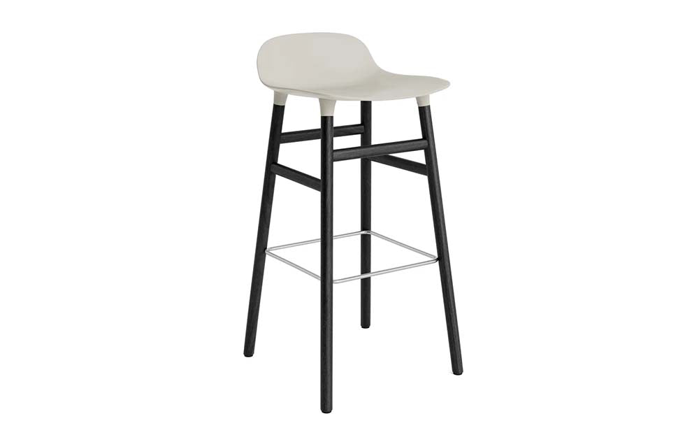 Normann Copenhagen - Form barkruk 75 cm eiken zwart (set van 2)