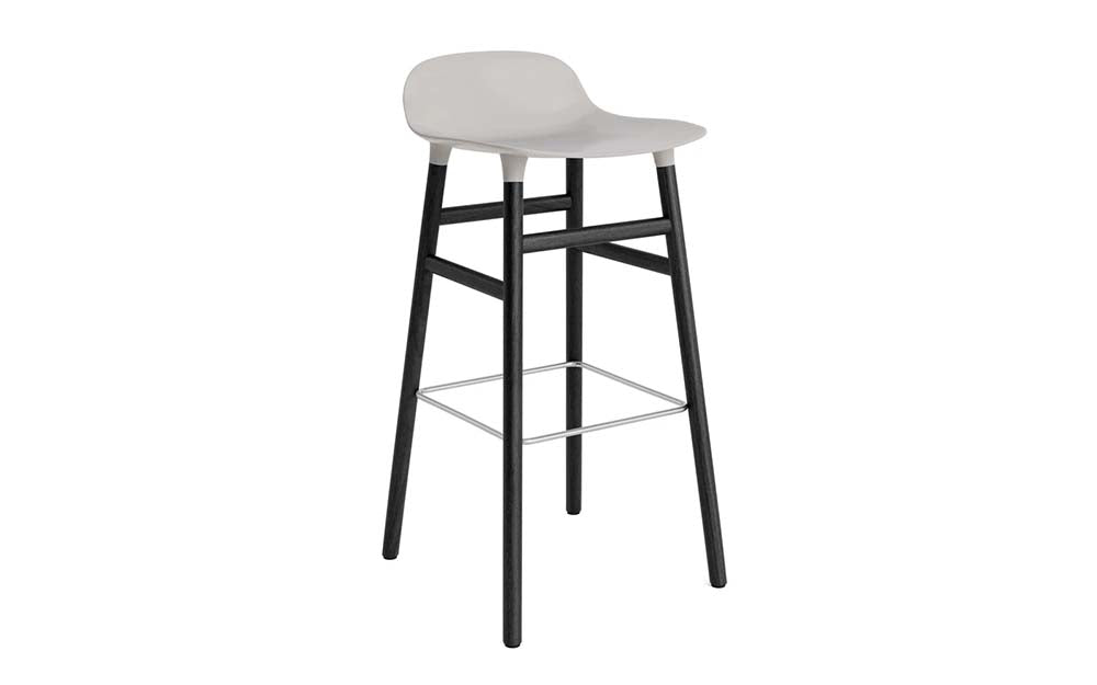 Normann Copenhagen - Form barkruk 75 cm eiken zwart (set van 2)
