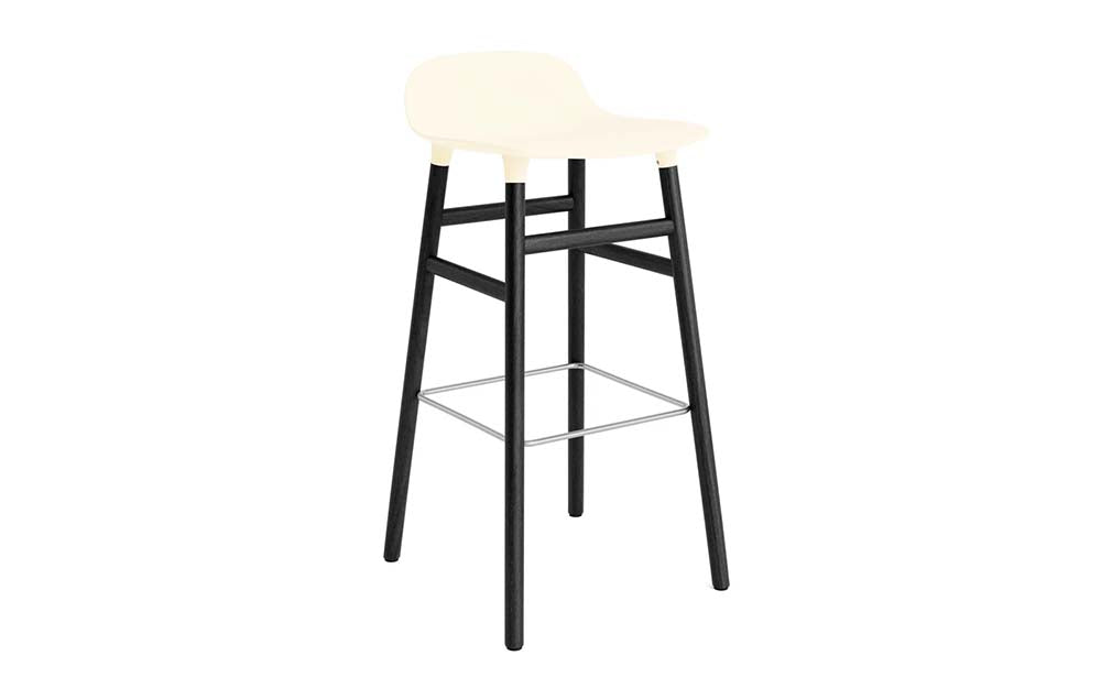 Normann Copenhagen - Form barkruk 75 cm eiken zwart (set van 2)
