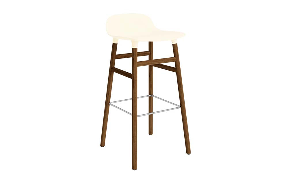 Normann Copenhagen - Form barkruk 75 cm walnoot (set van 2)