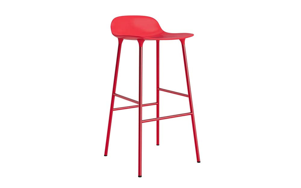 Normann Copenhagen - Form barkruk 75 cm staal (set van 2)